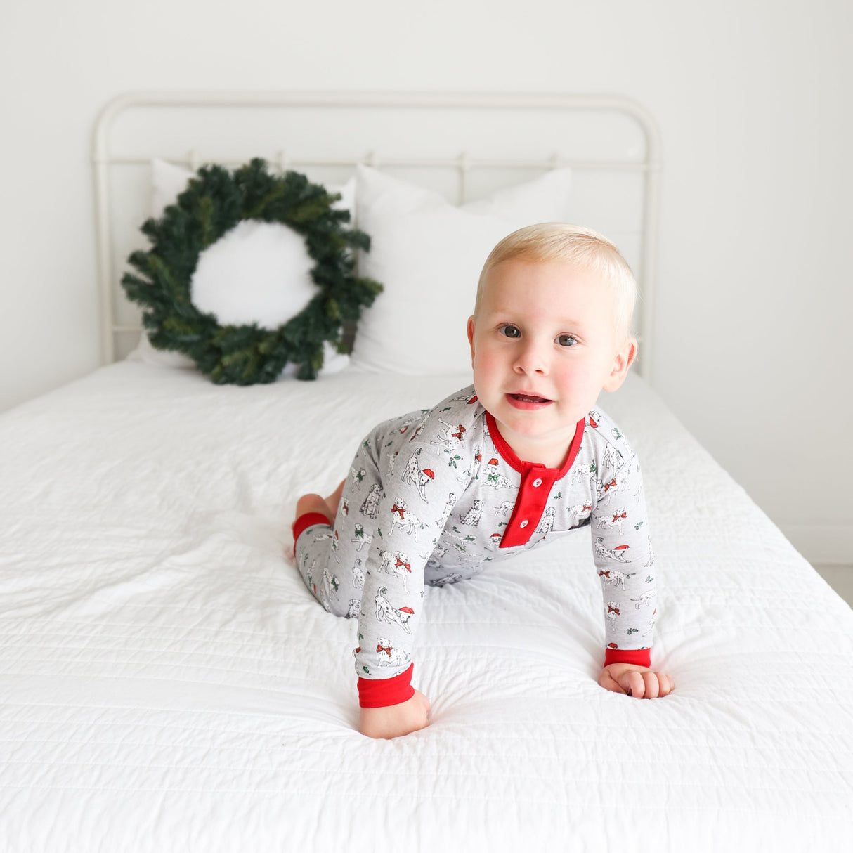 Holiday Dalmatian 2-Piece Pajama Set - HoneyBug