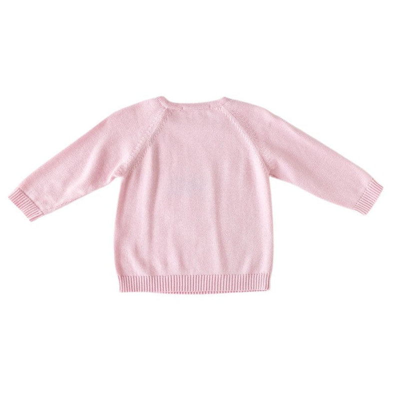 Pink Fox Intarsia Knit Sweater - HoneyBug