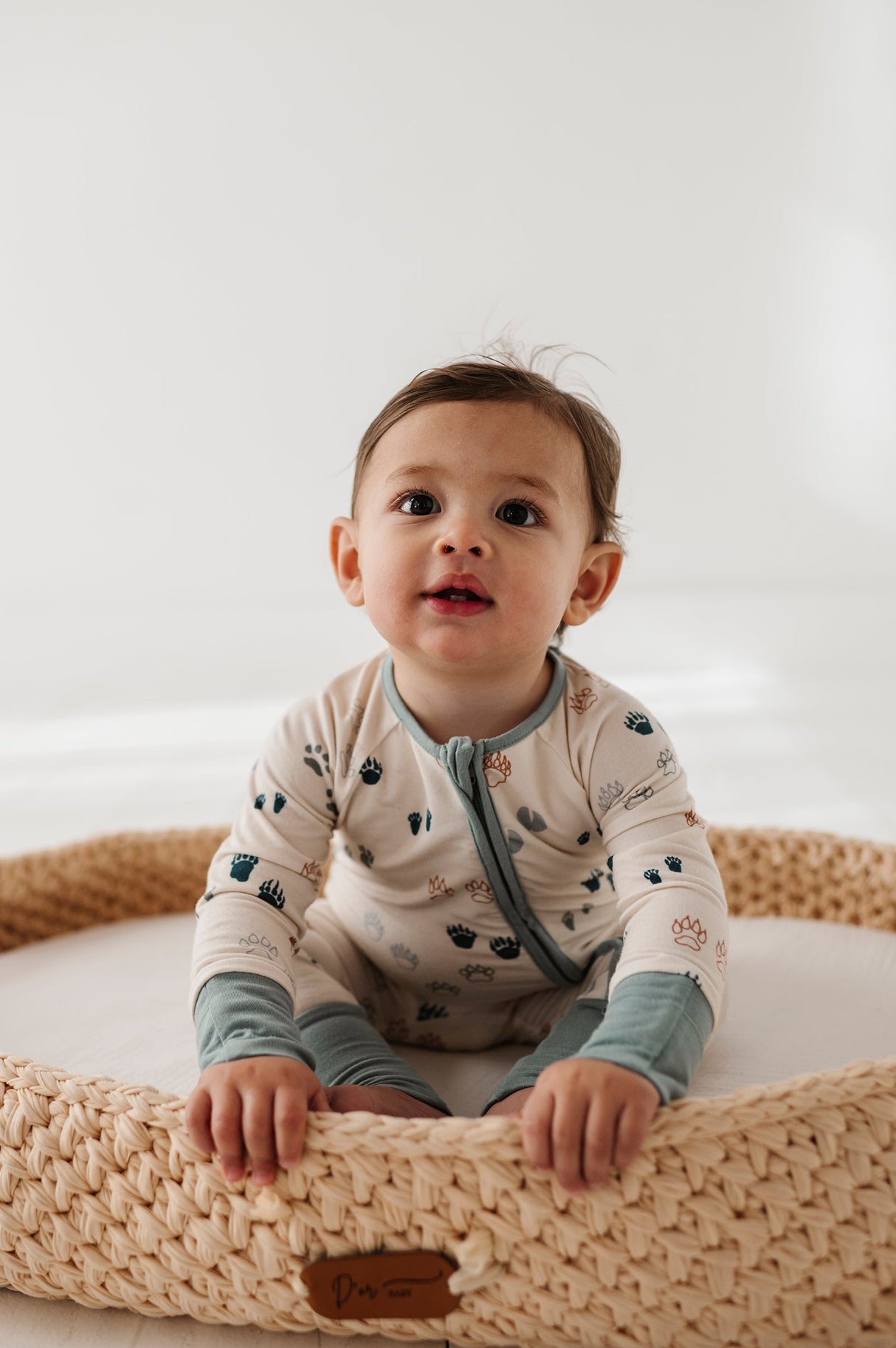 Long Sleeve Zip Romper - HoneyBug