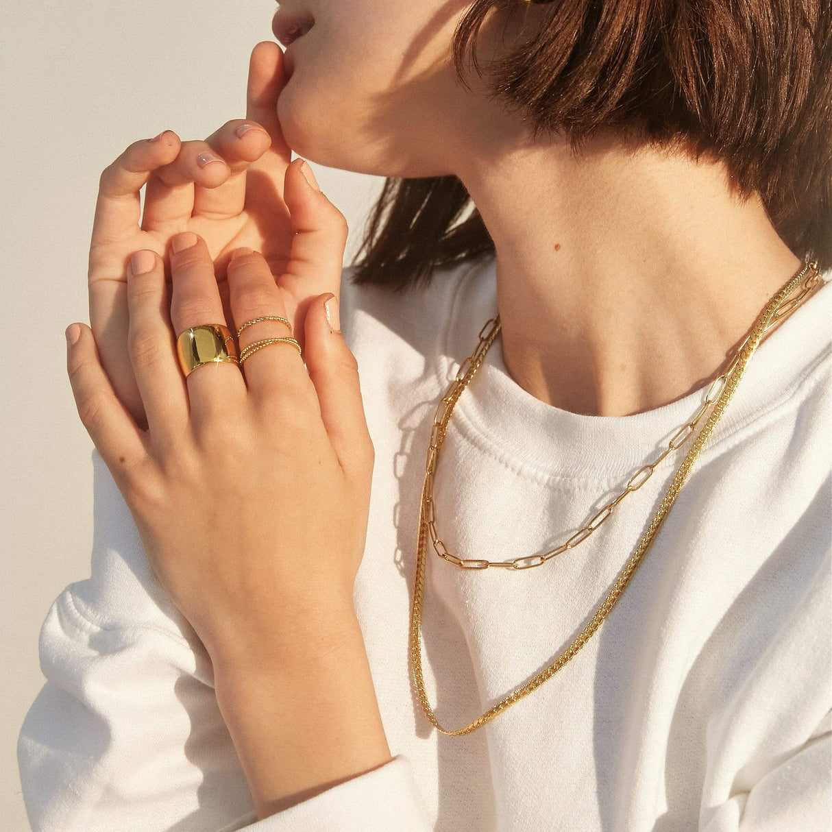 Jayden Paper Clip Chain Necklace - HoneyBug