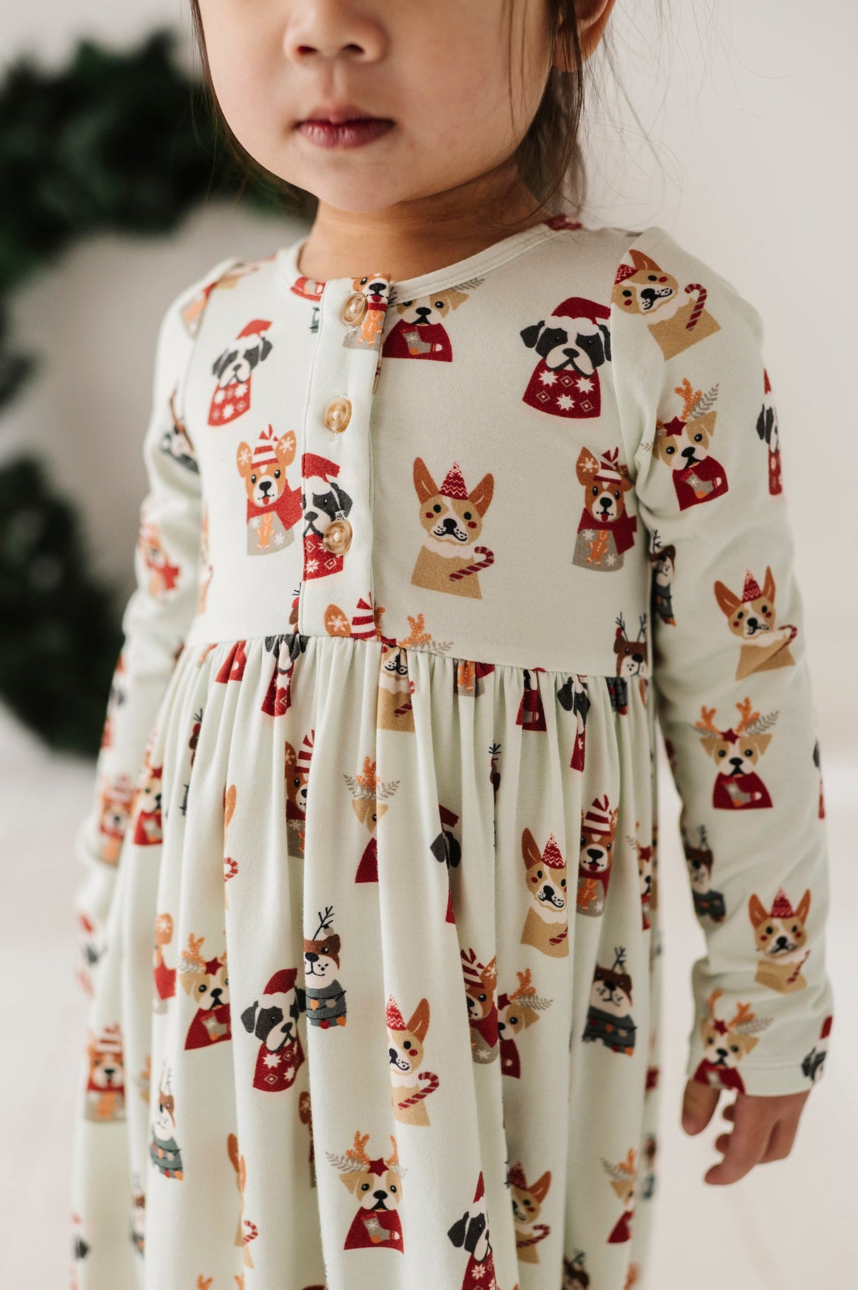 Long Sleeve Henley Dress - HoneyBug