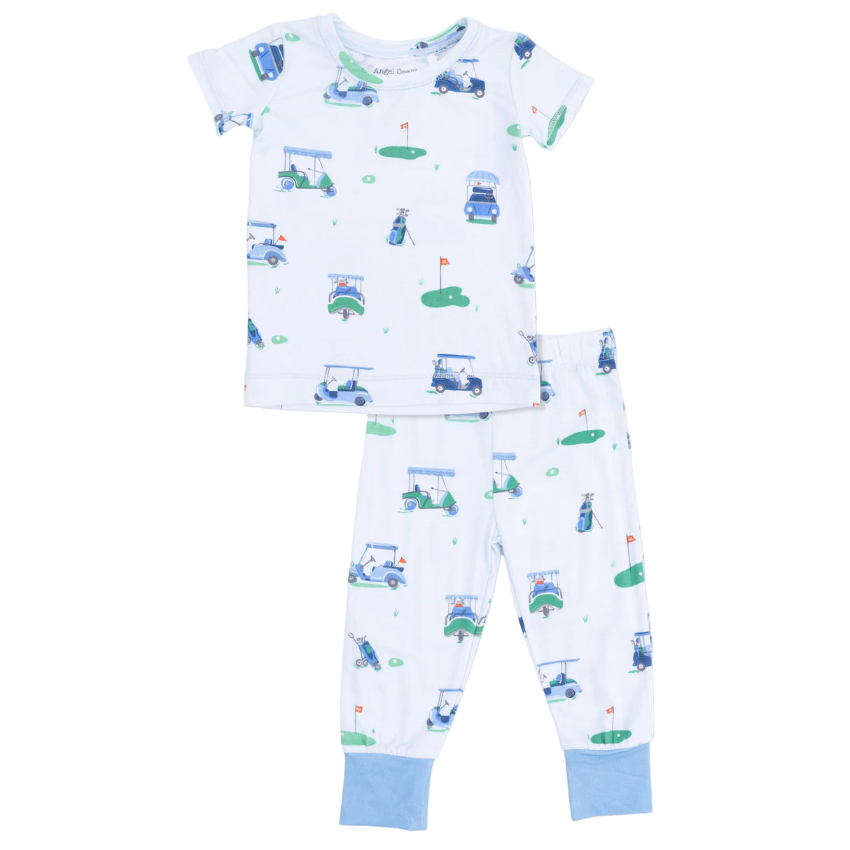 Vintage Golf Carts Blue - Short Sleeve Loungewear Set