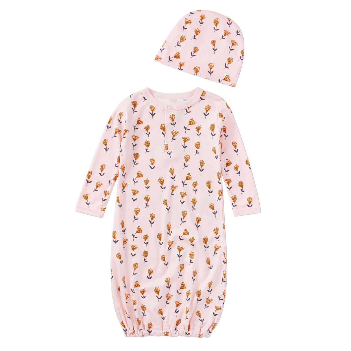 Bamboo Blend Hat & Sleepgown Set - Wild at Heart