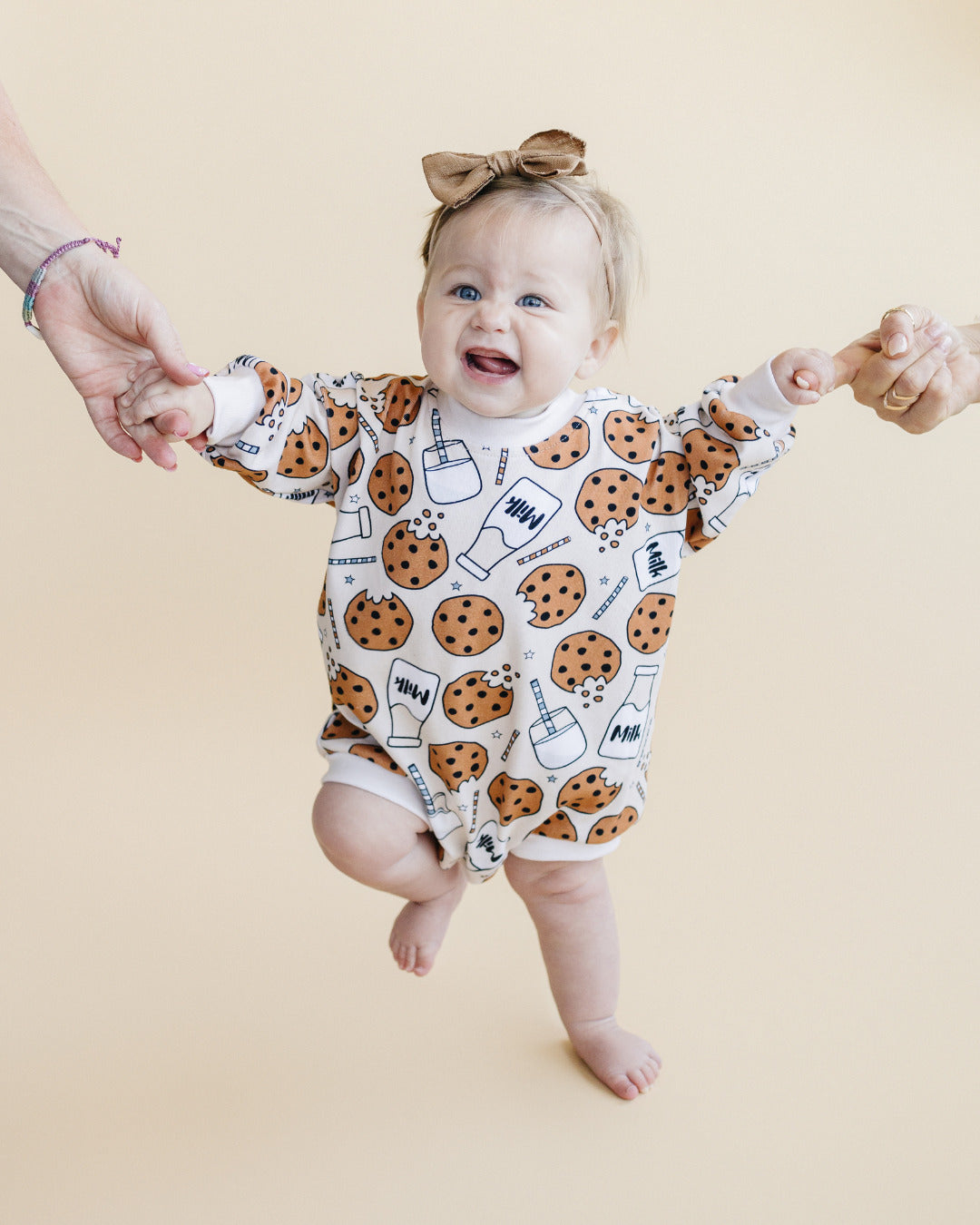 Bubble Romper | Milk & Cookies - HoneyBug