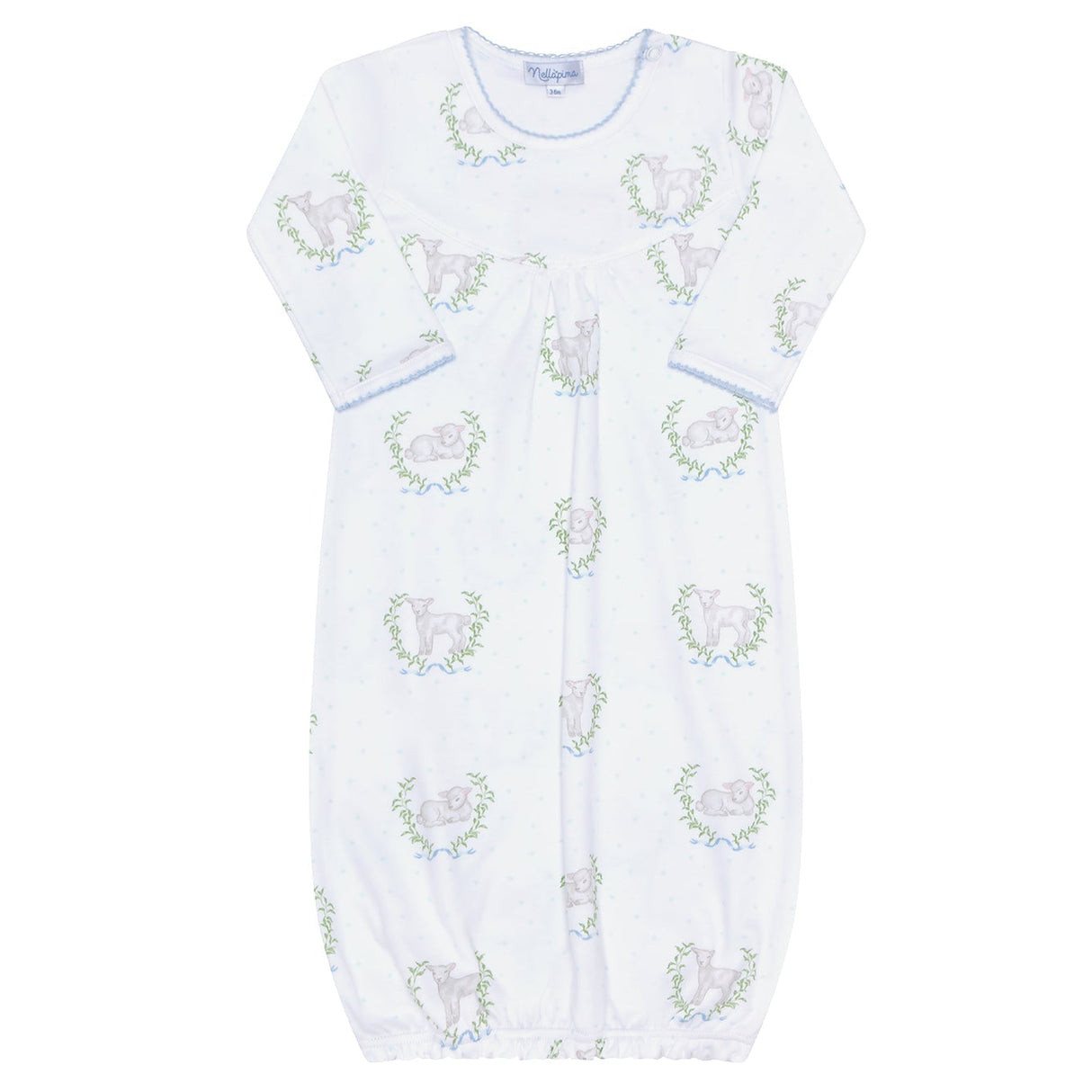 Blue Lamb Print Gown