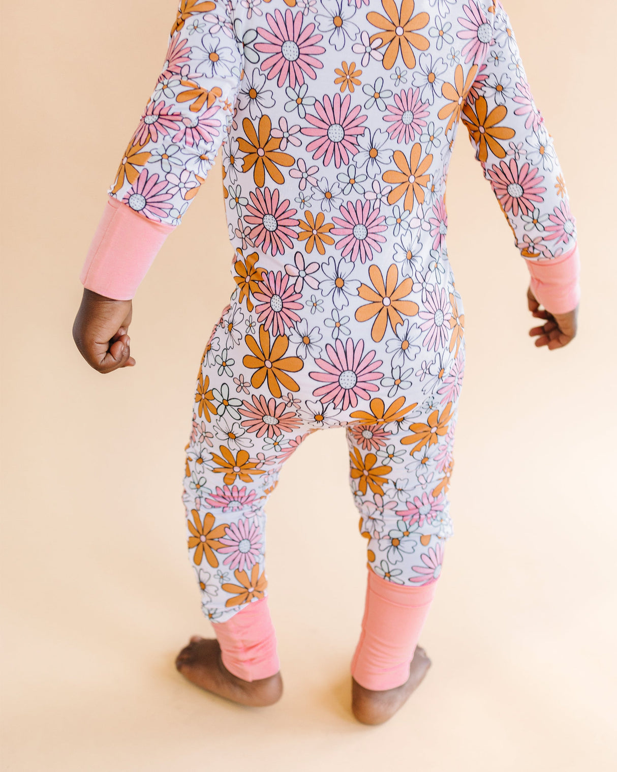 Bamboo Zip Romper | Retro Garden - HoneyBug