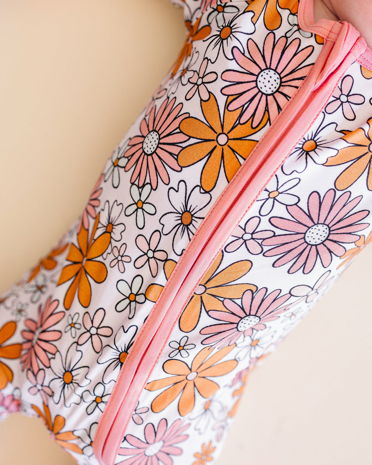 Bamboo Zip Romper | Retro Garden - HoneyBug