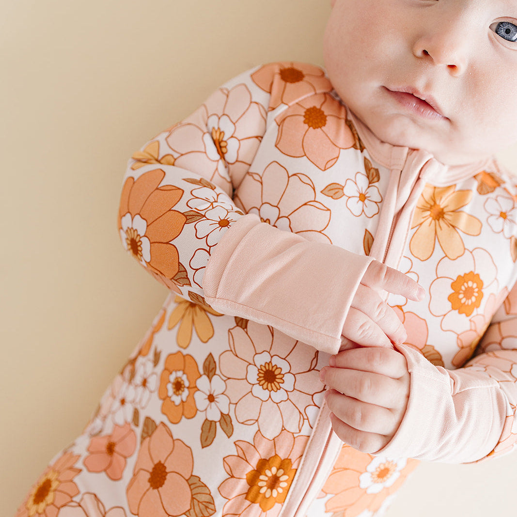 Bamboo Zip Romper | Sweet Blossom