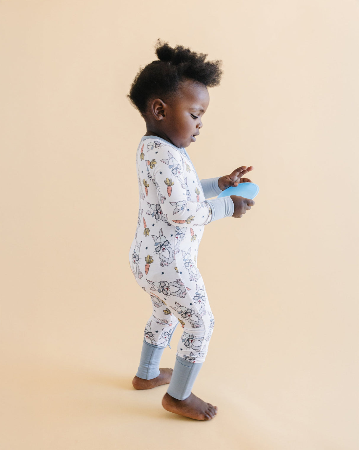 Bamboo Zip Romper | Rad Bunny - HoneyBug