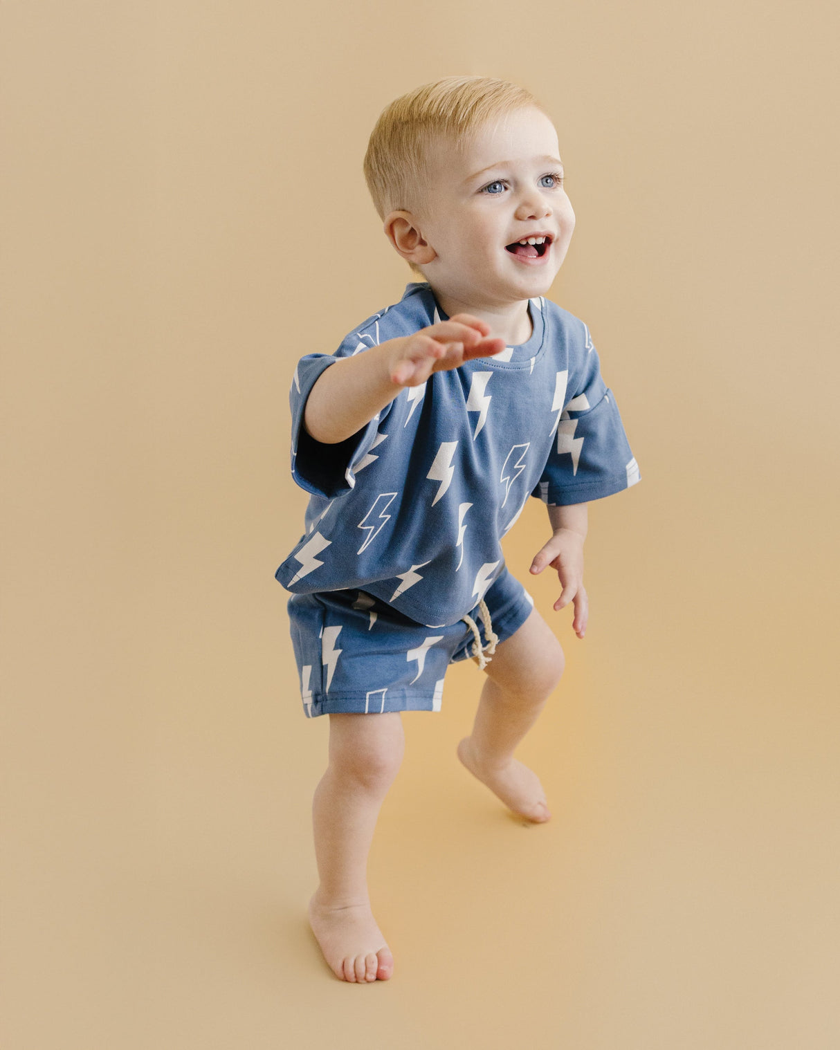 Shorts Set | Blue Bolts - HoneyBug