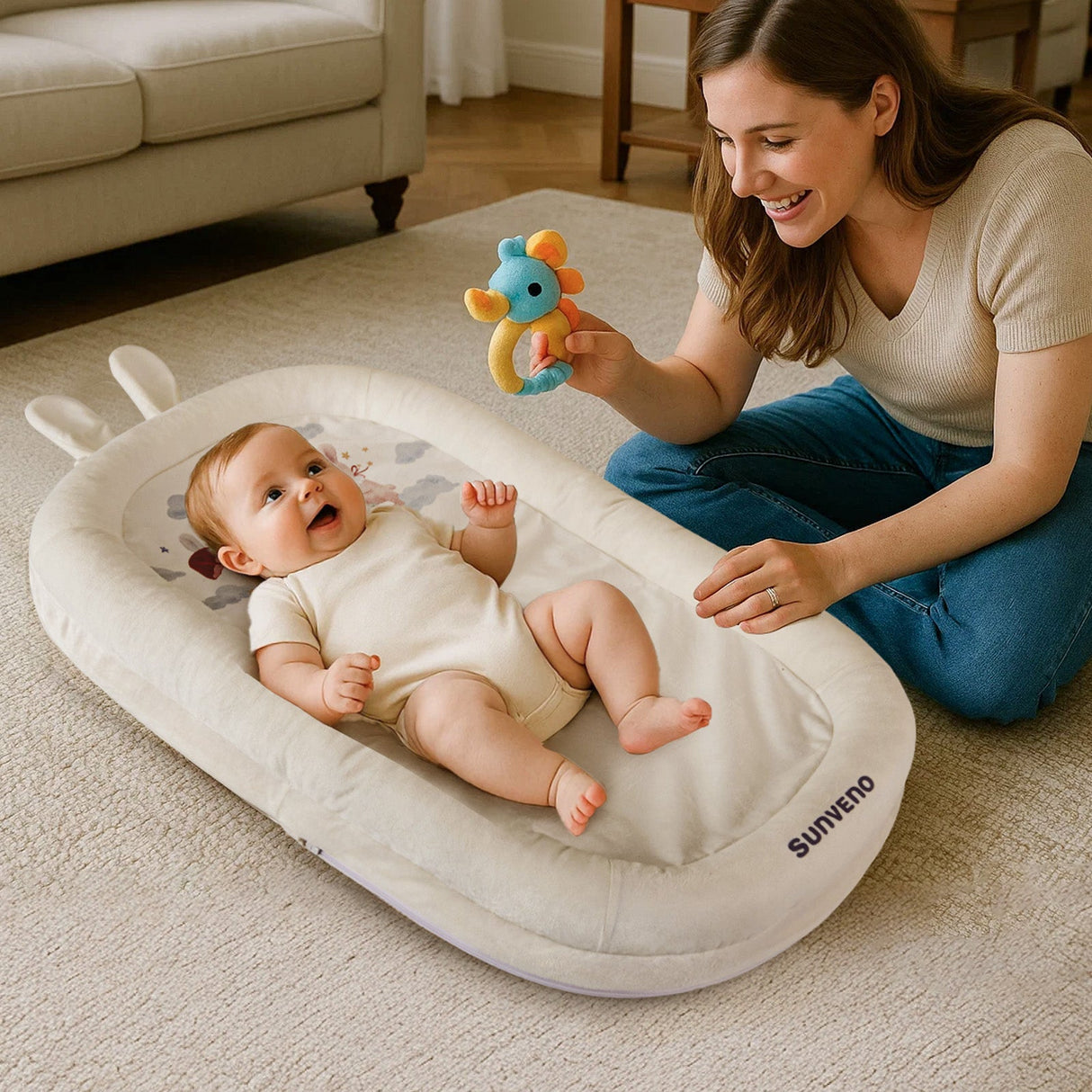 Baby Lounger for Newborns (0–12 Months)