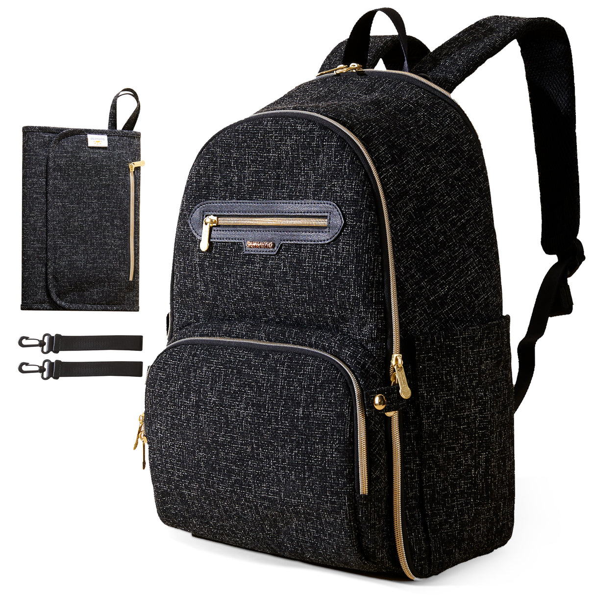 Convertible Tweed Diaper Backpack