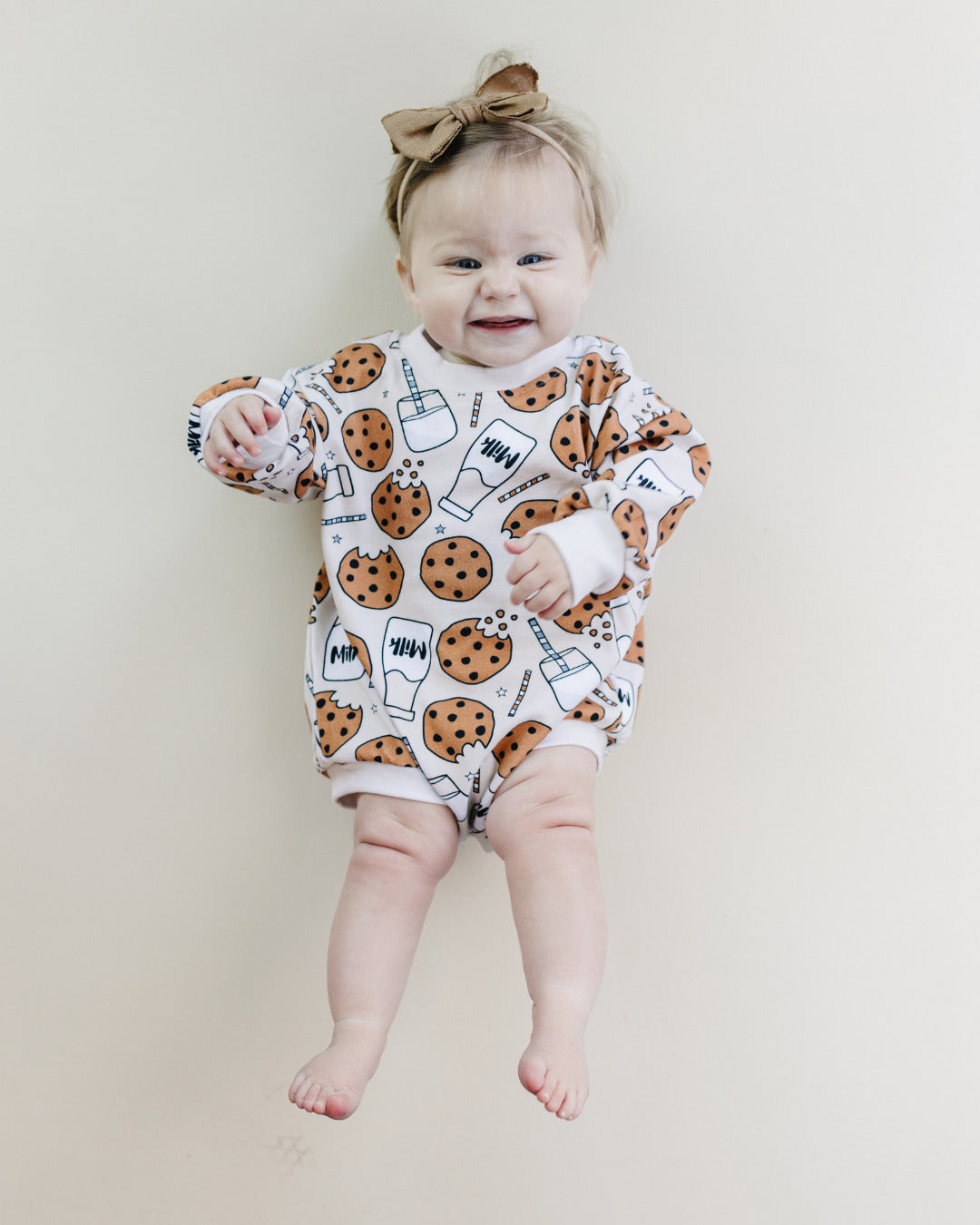 Bubble Romper | Milk & Cookies - HoneyBug