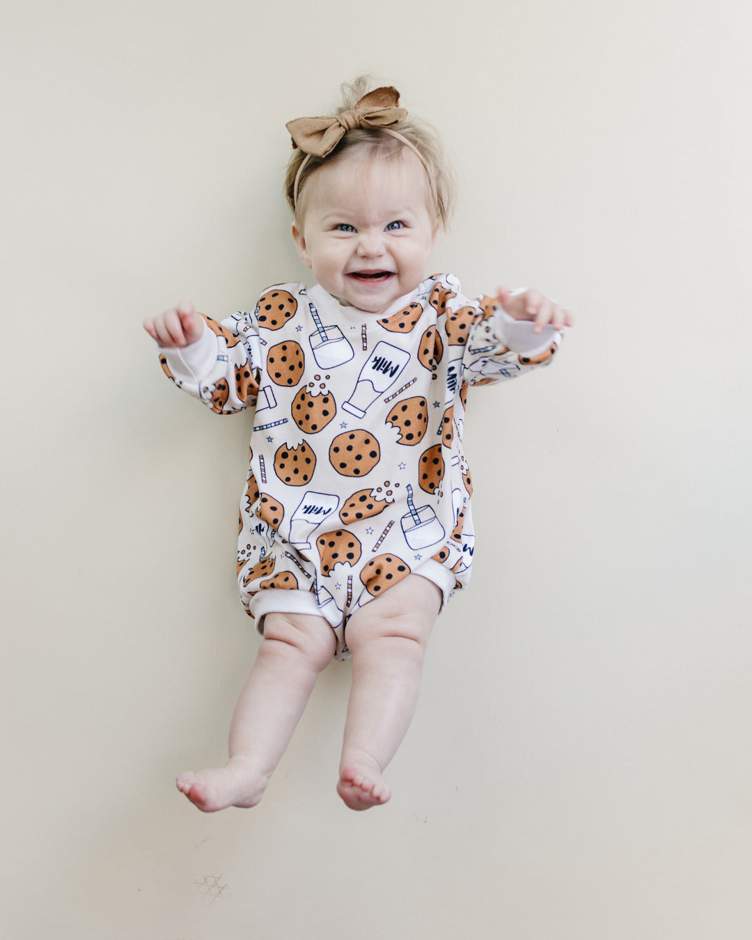 Bubble Romper | Milk & Cookies - HoneyBug