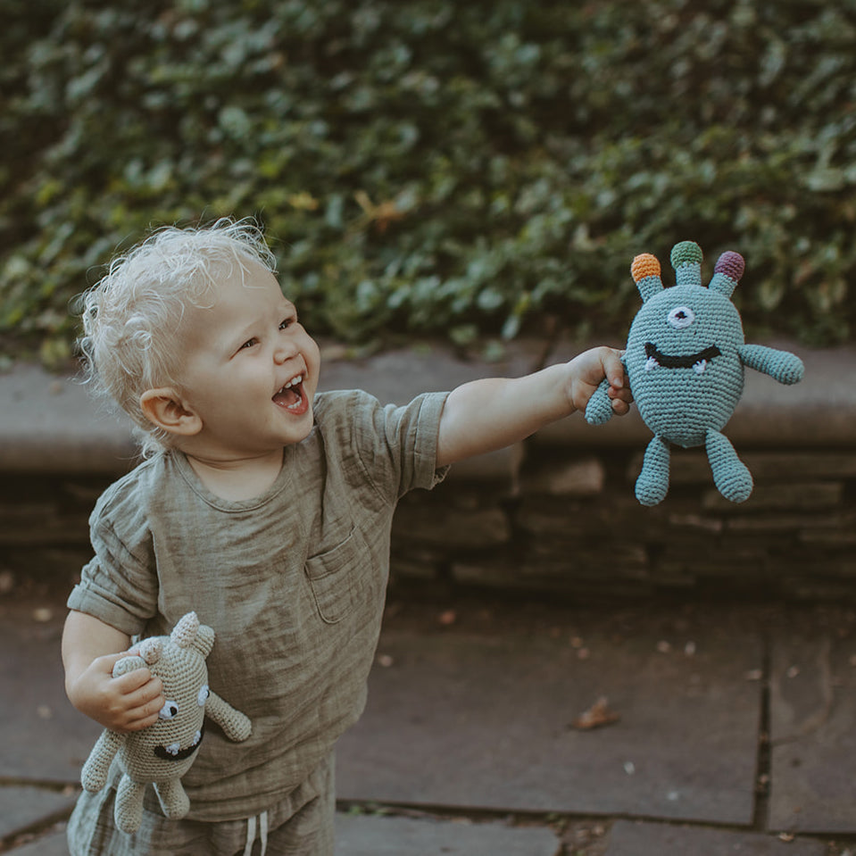 Plush Monster Rattle - HoneyBug