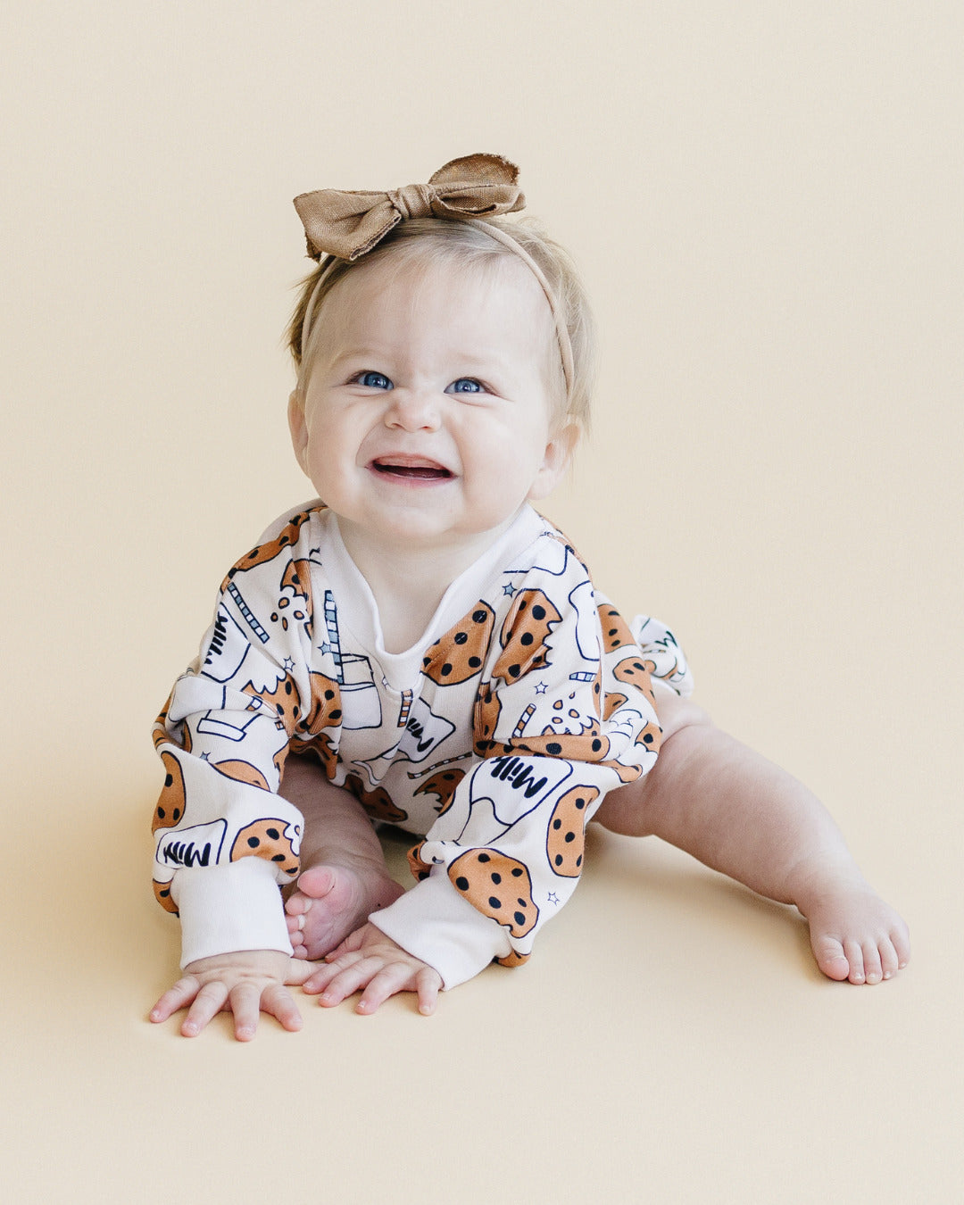 Bubble Romper | Milk & Cookies - HoneyBug