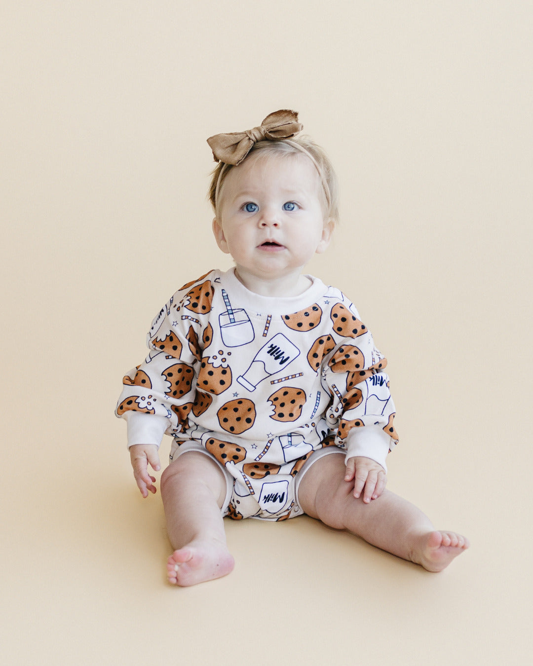 Bubble Romper | Milk & Cookies - HoneyBug