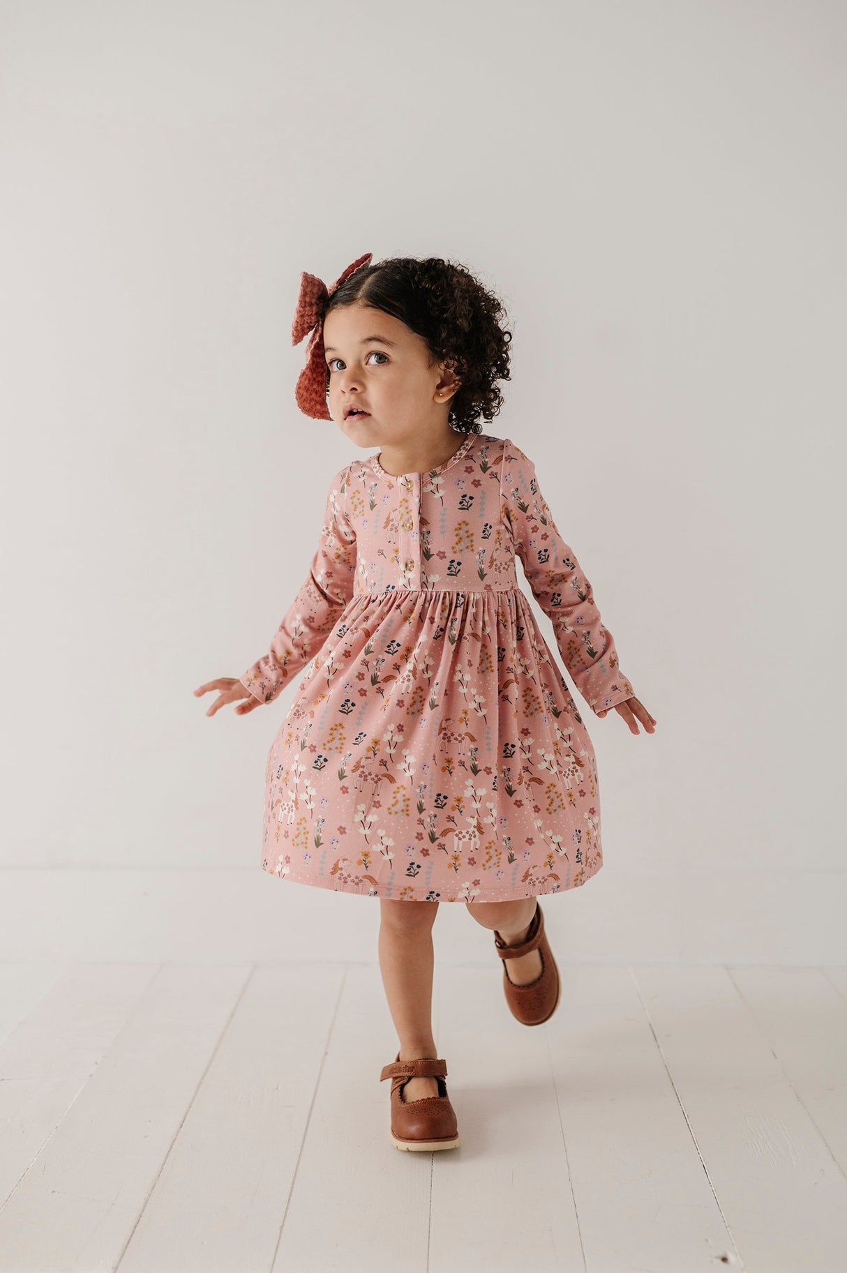 Long Sleeve Henley Dress - HoneyBug