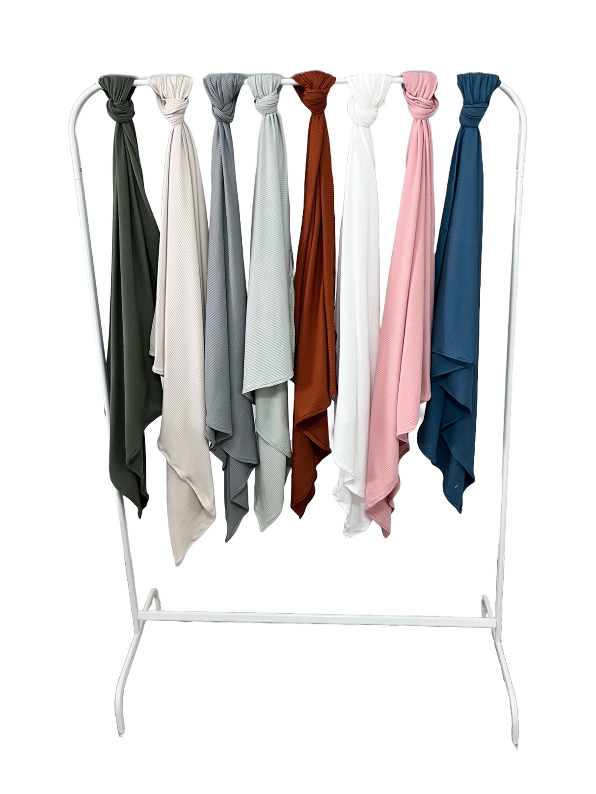 Rust Ribbed Stretch Swaddle