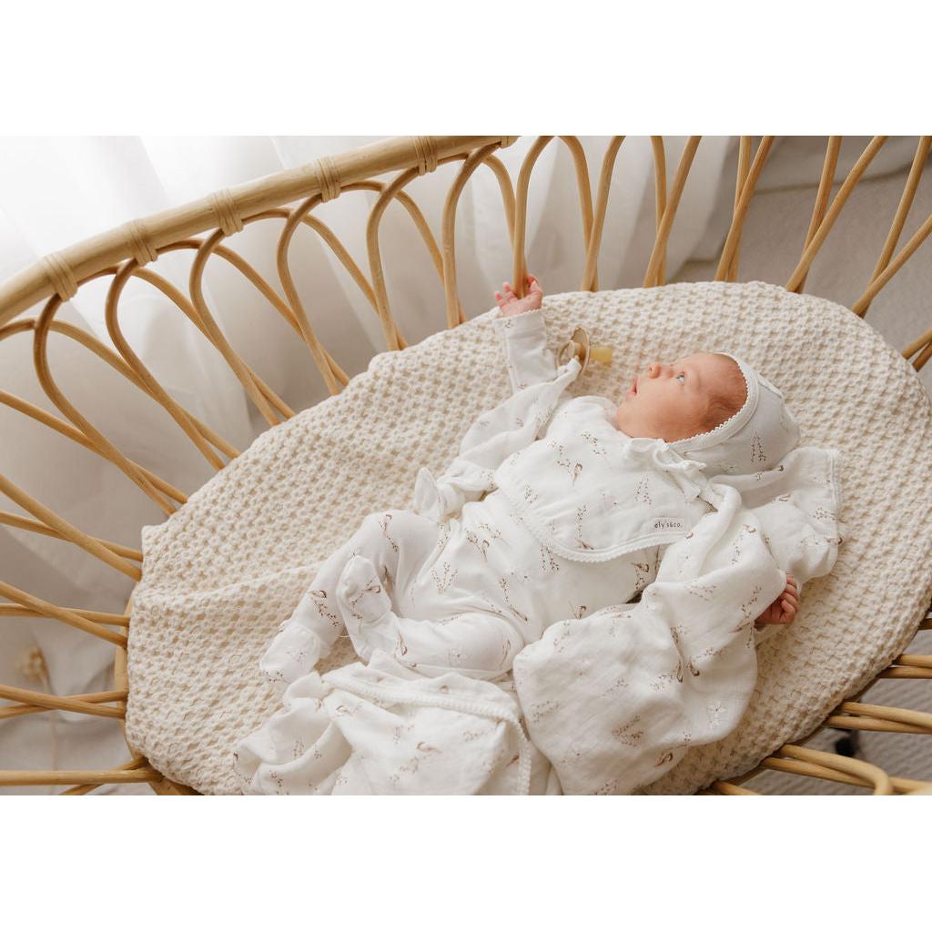 Bamboo Muslin Paci Lovey - Vintage Birds Collection - HoneyBug