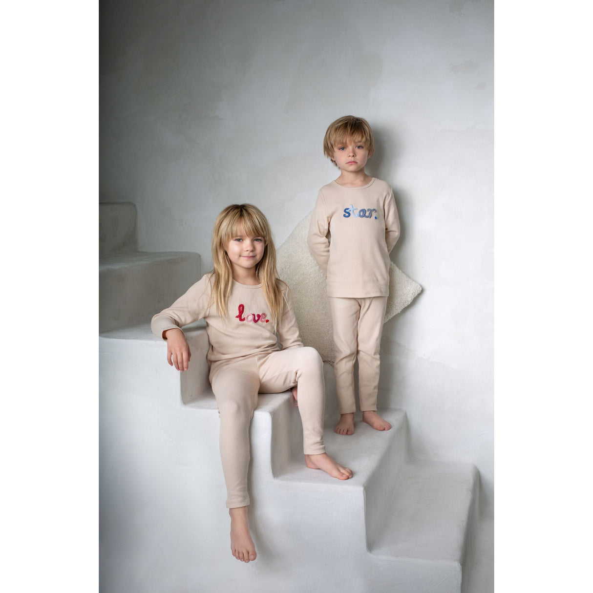 Braided Waffle Star Loungewear Set, Boy - HoneyBug