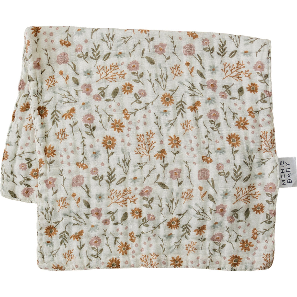 Meadow Floral Muslin Burp Cloth - HoneyBug
