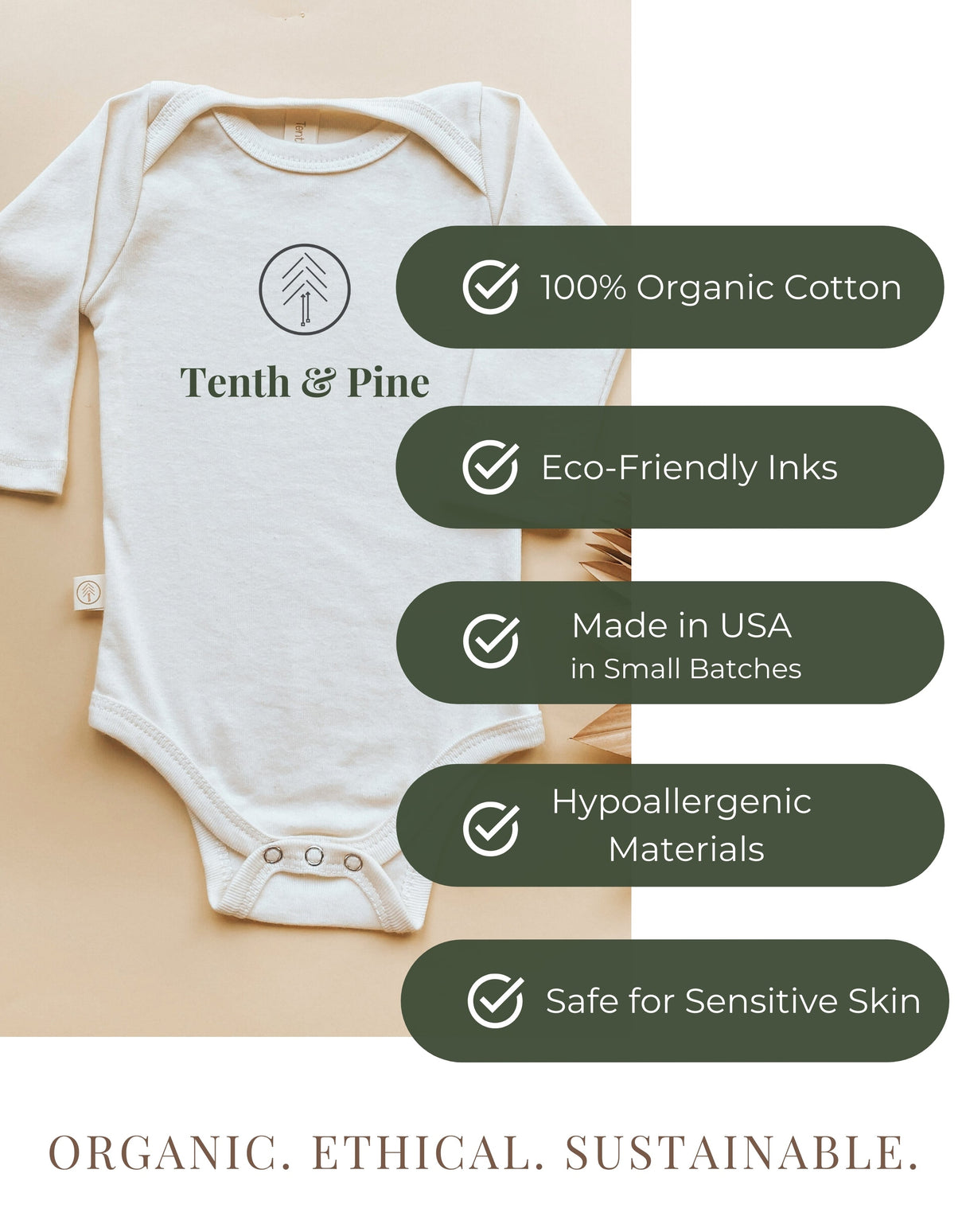 Give Thanks Organic Bodysuit Long Sleeve