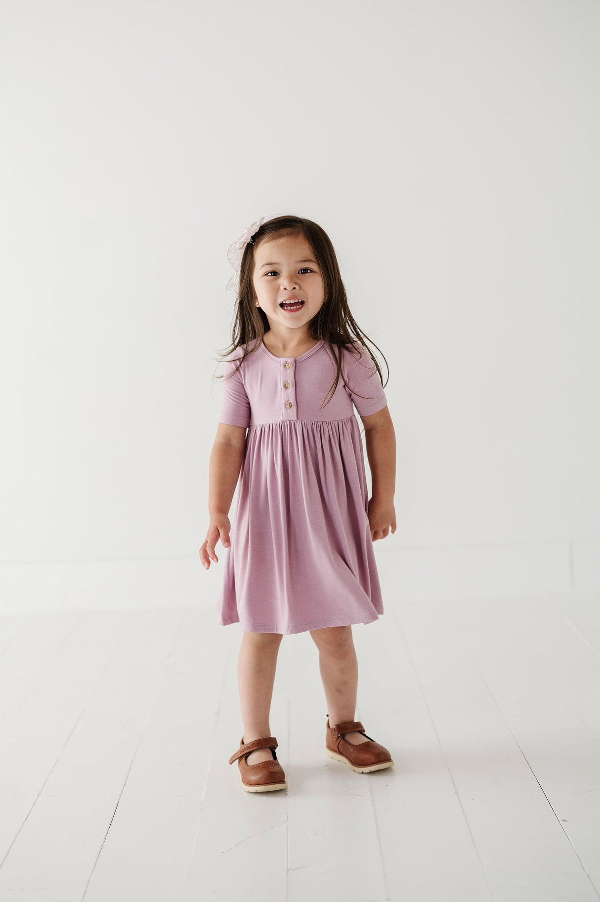 Short Sleeve Henley Dress - HoneyBug