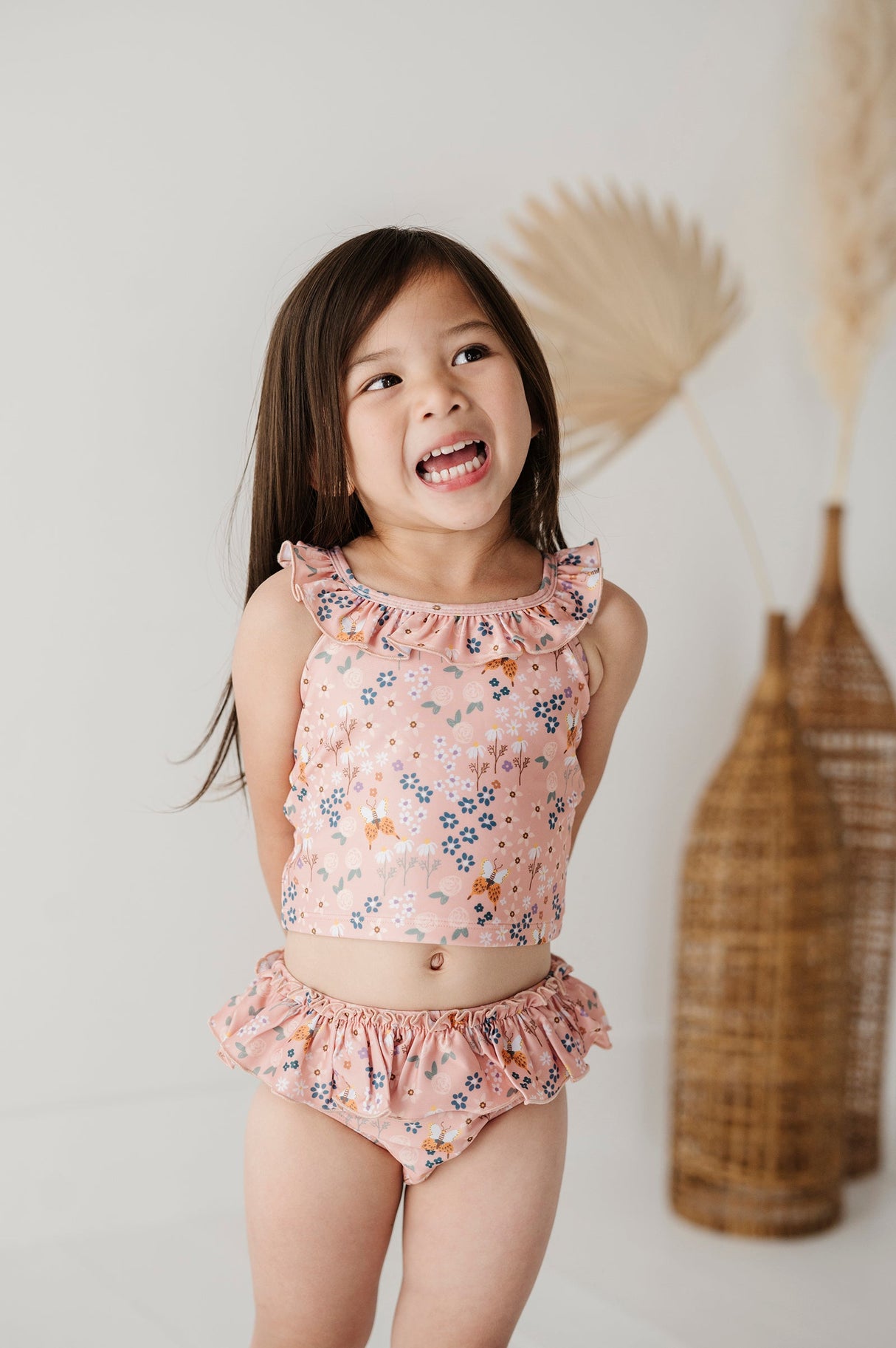 Girl's Two-Piece Tankini Swimsuit - HoneyBug