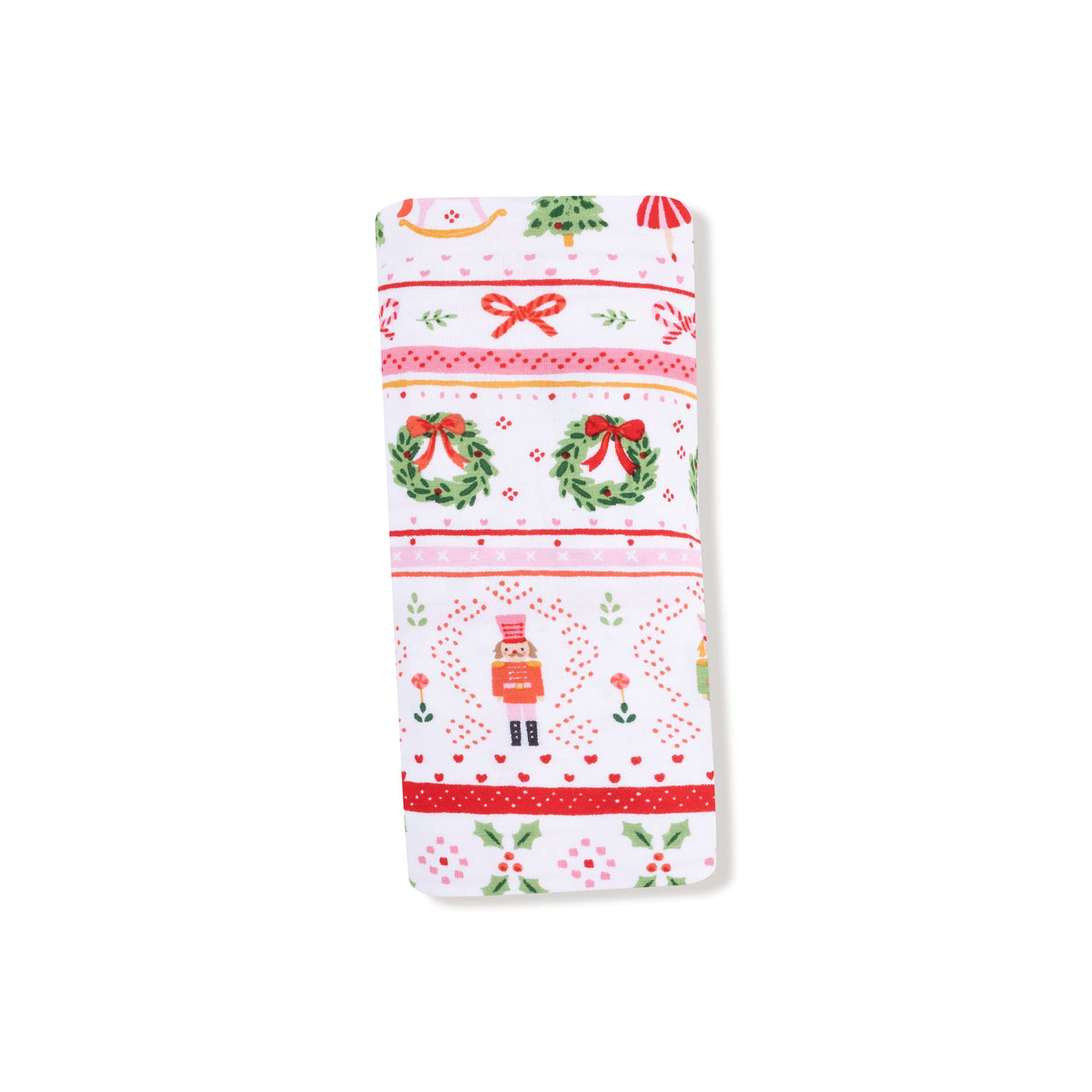 Swaddle Blanket - Sugar Plum Fairy - Nutcracker Fair Isle - Pink - HoneyBug