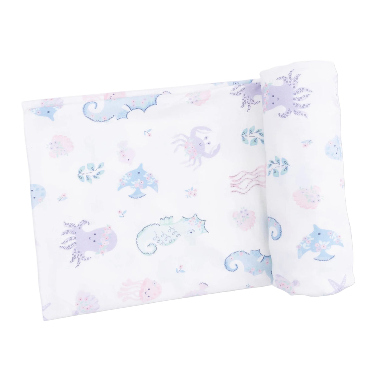 Floral Sea Creatures - Swaddle Blanket