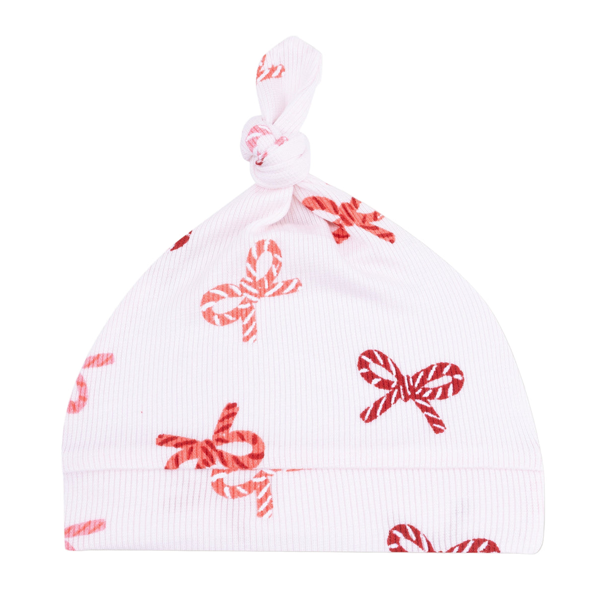 Knotted Hat - Candy Cane Bows - HoneyBug