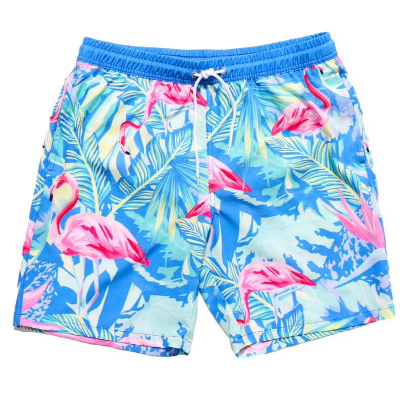 Indigo Flamingo Trunks MENS - HoneyBug