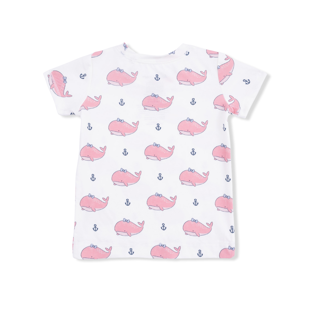 Bubbly Whale with Bow Pink - Loungewear Short Set