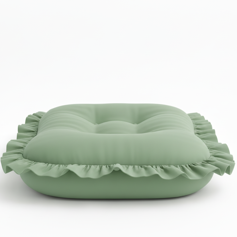 Green Ruffle Baby Lounger Cover