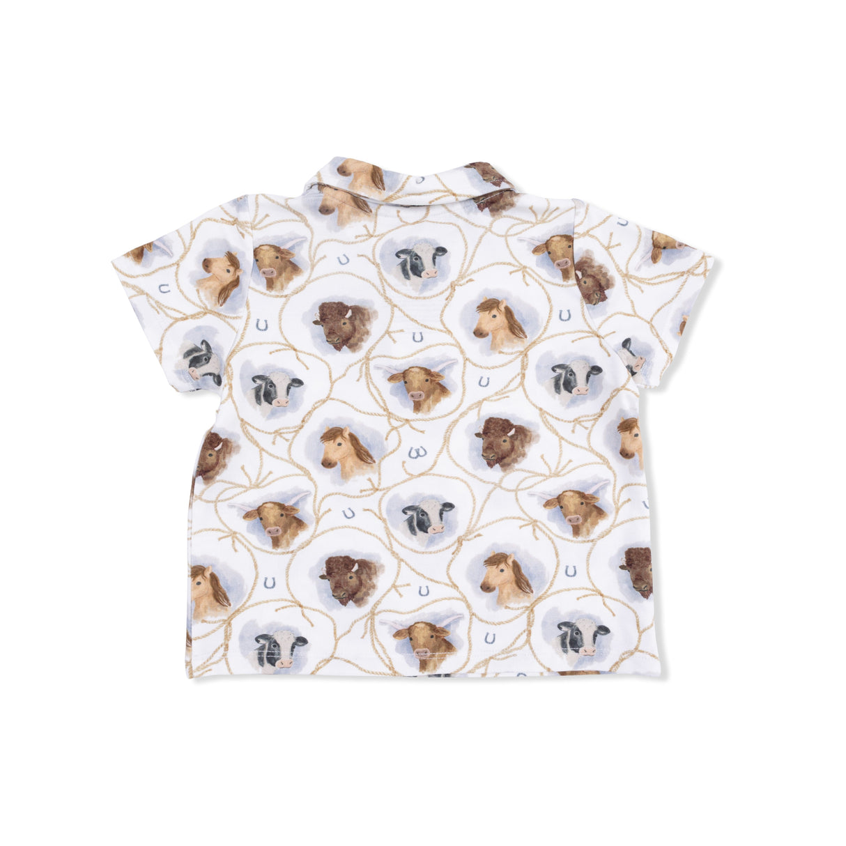 Farm Animals Rope Cameos Uni - Polo with Casual Short