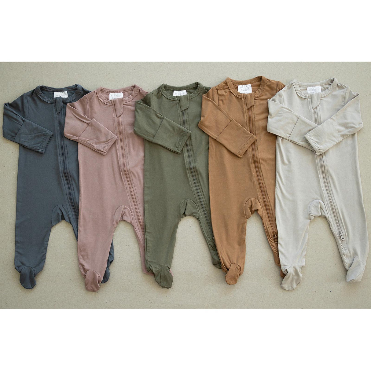 Mustard Bamboo Footed Zipper - HoneyBug