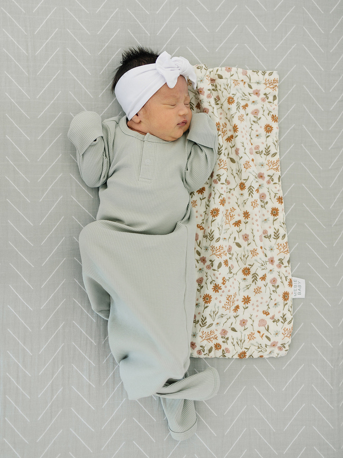 Meadow Floral Muslin Burp Cloth - HoneyBug