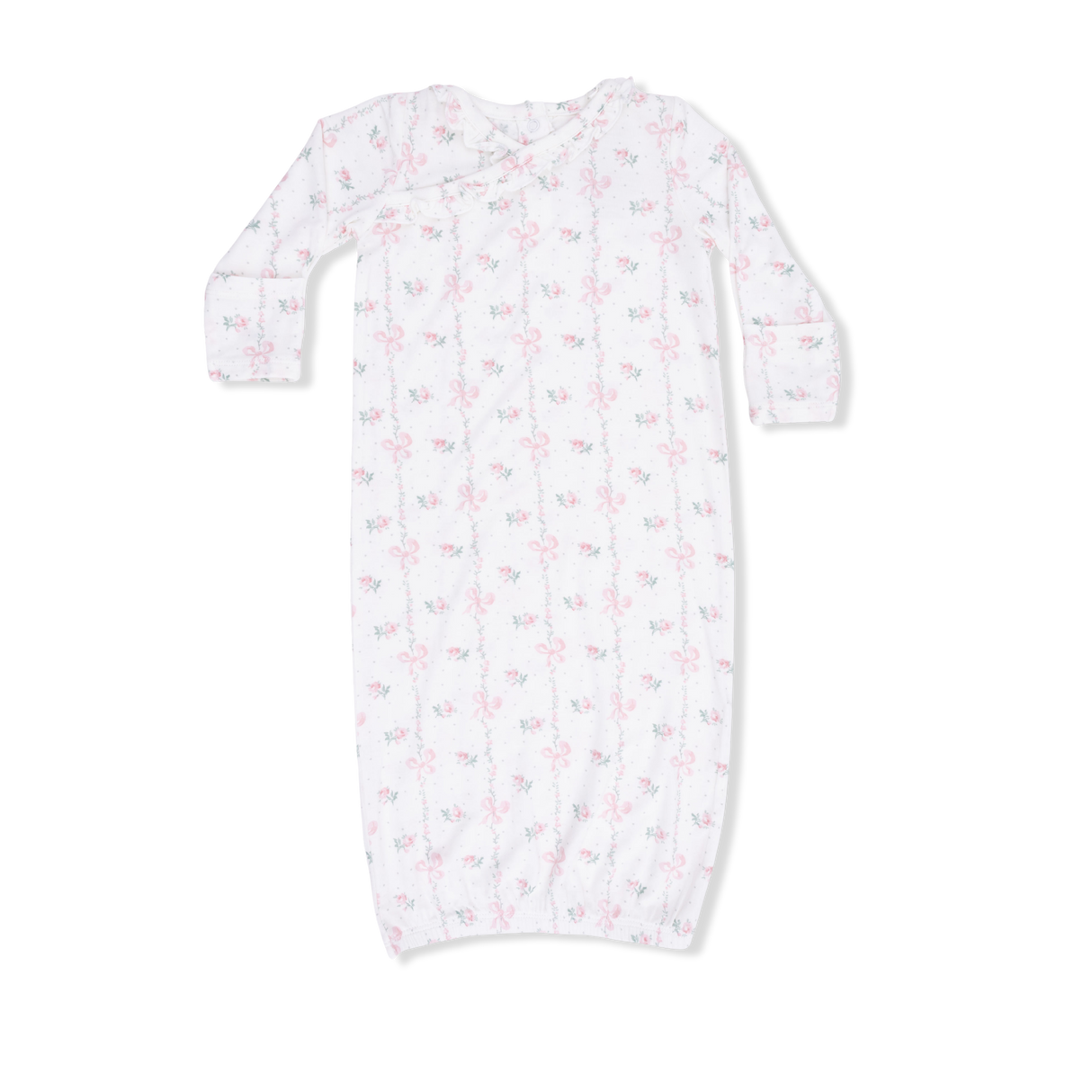 Dainty Buds and Bows - Kimono Gown & Knot Headband