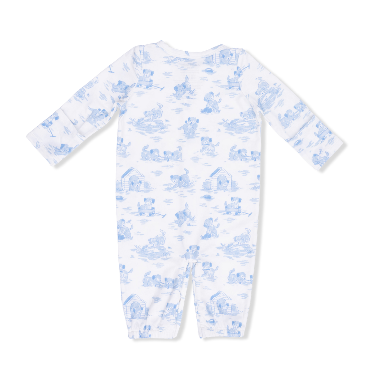 Puppy Toile Blue - Convertible Gown