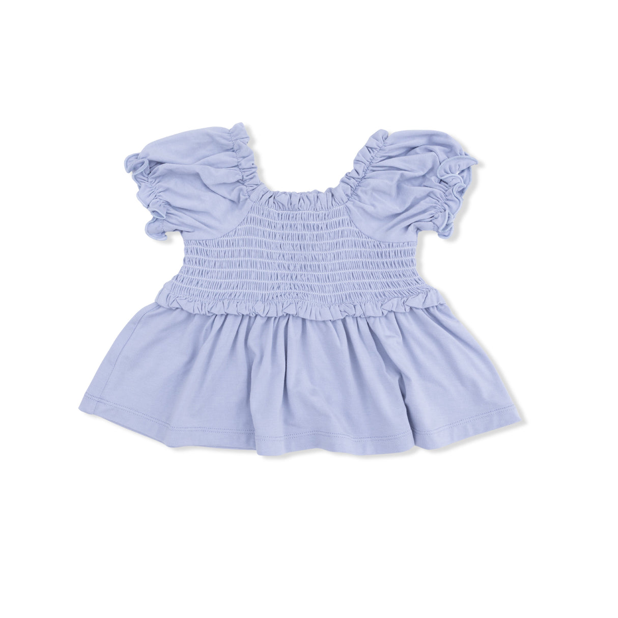 Dusty Plaid - Smocked Blouse and Pant Set