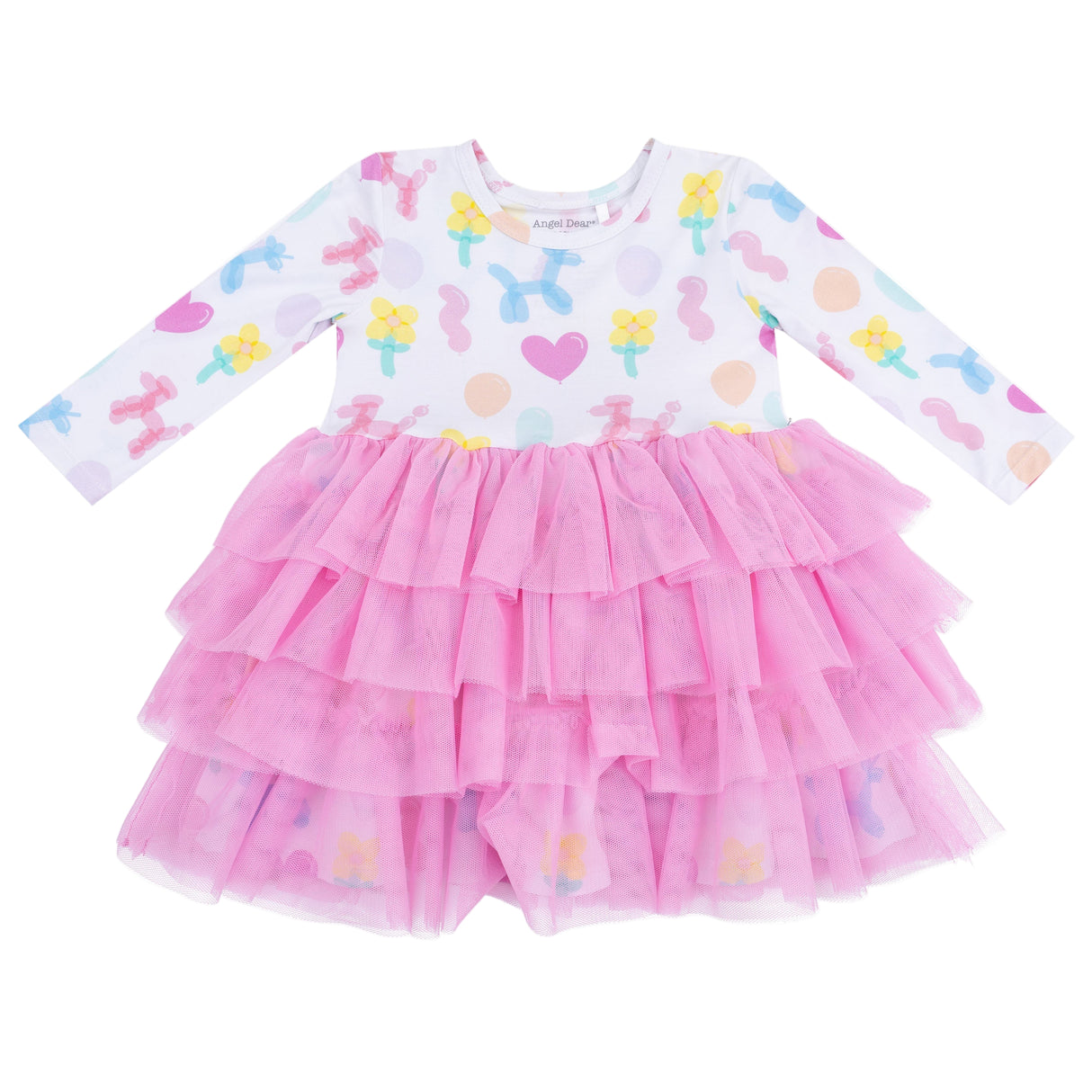 Twirly Long Sleeve Layered Tulle Dress - HoneyBug