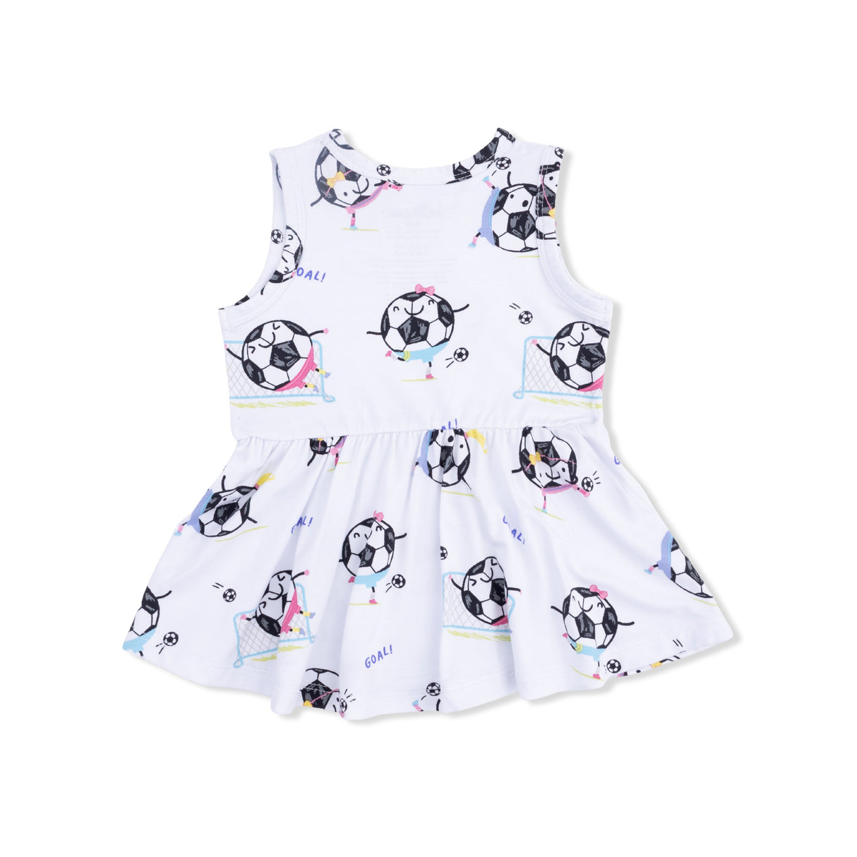 Soccer Balls Playing Soccer Pink - Peplum Tank Top and Bike Short