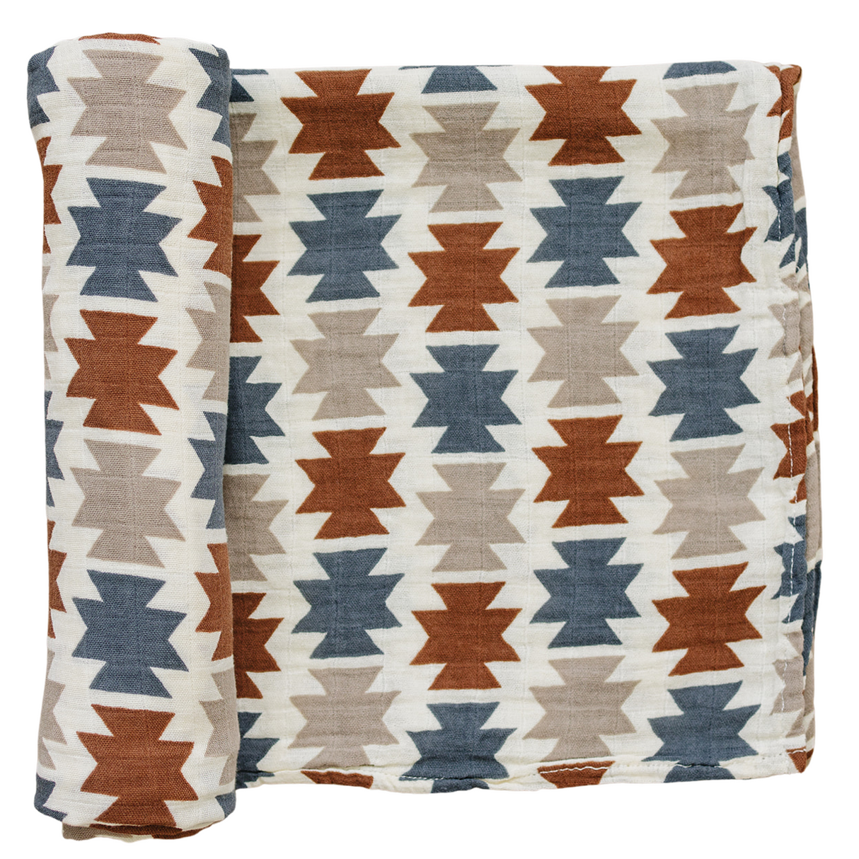 Western Aztec Muslin Swaddle Blanket - HoneyBug