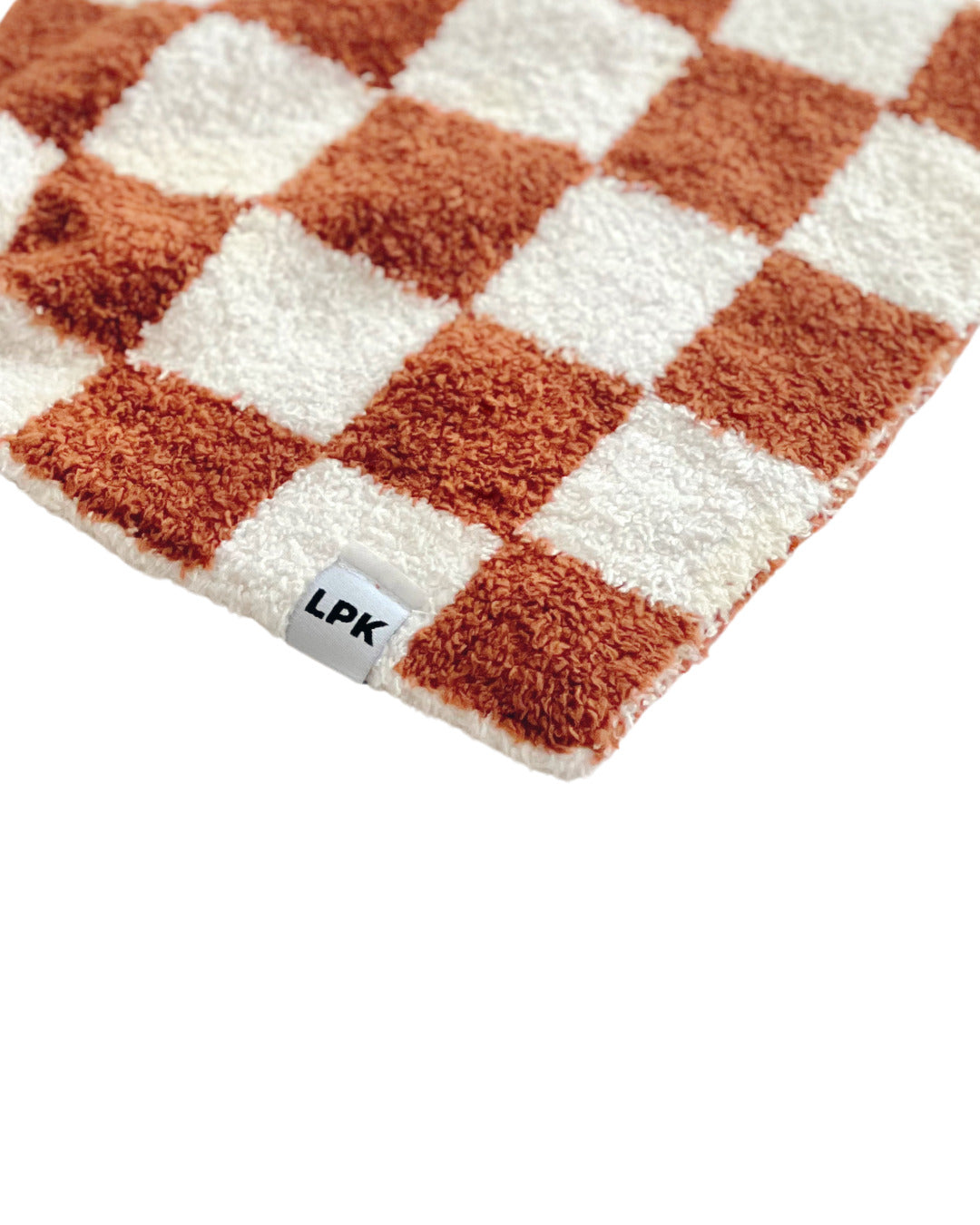 Checkered Plush Lovey | Copper - HoneyBug