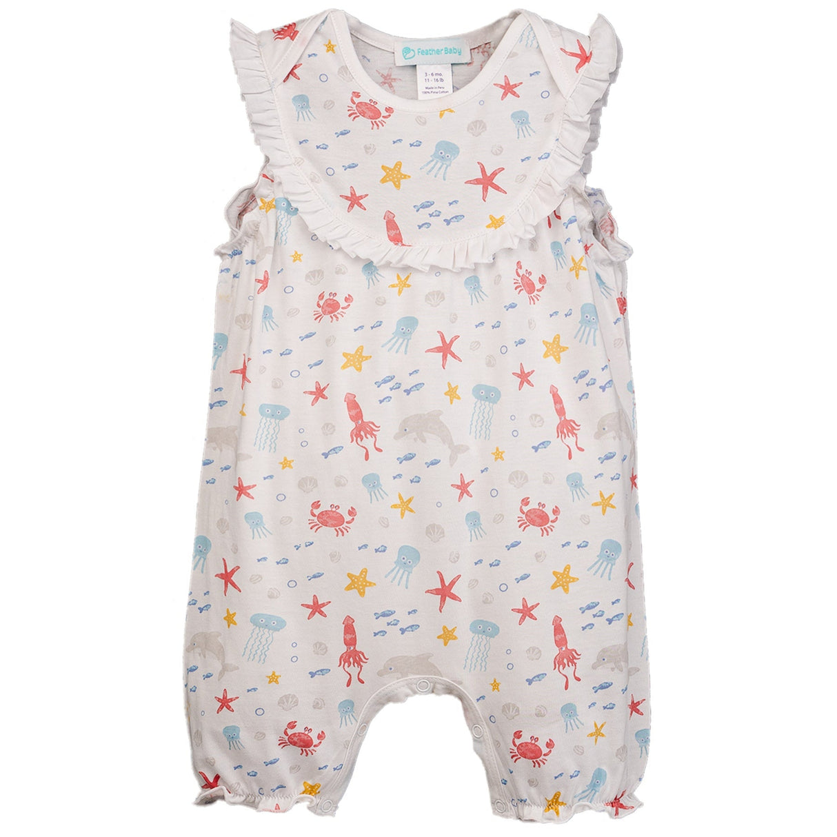 Yoke Romper - Calamari Cuddle Cove - HoneyBug