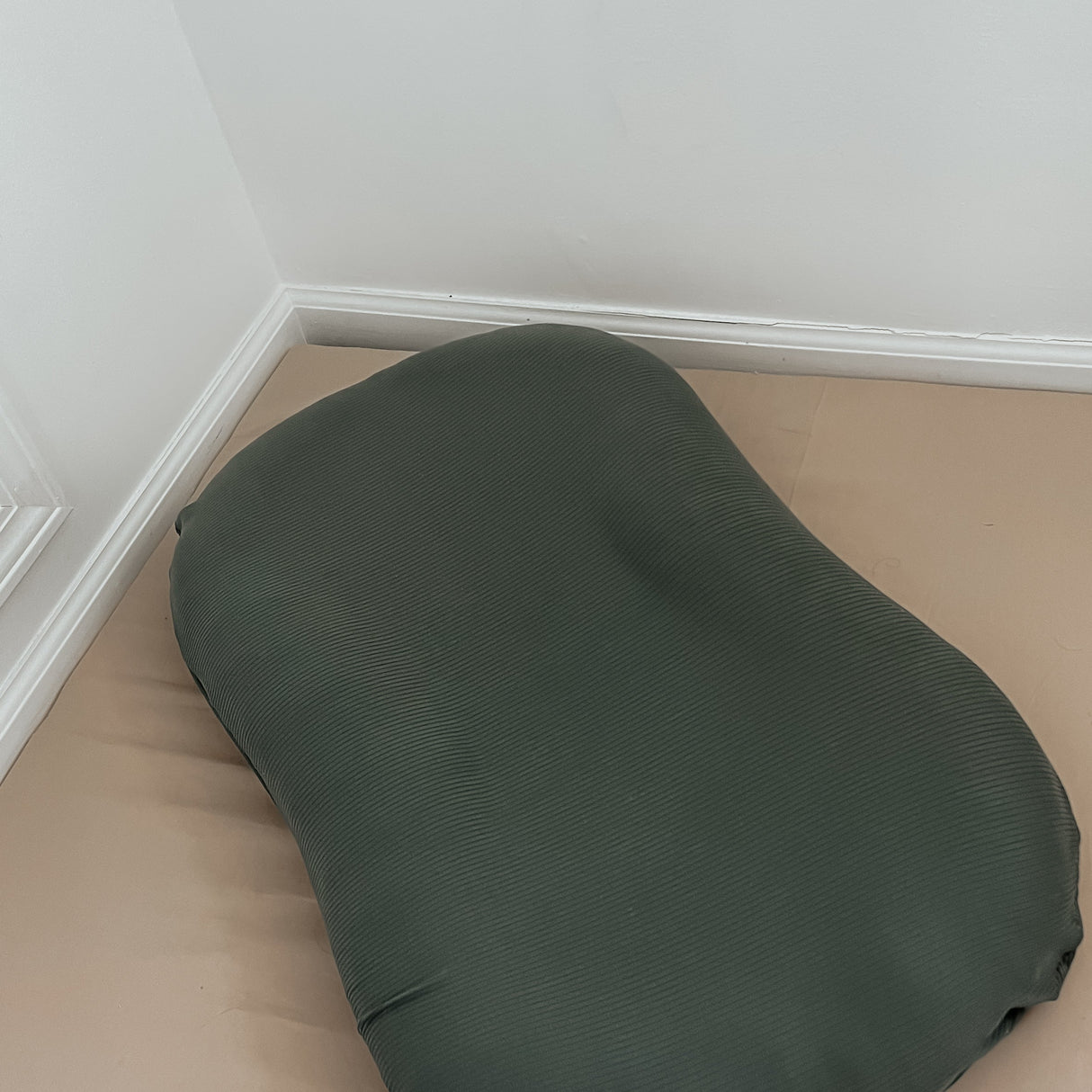 Moss Ribbed Baby Lounger Cover