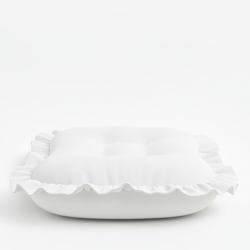 White Ruffle Baby Lounger Cover