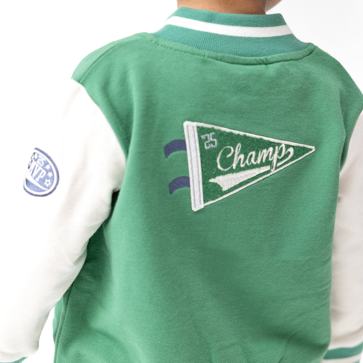 Letterman Jacket - Green - HoneyBug