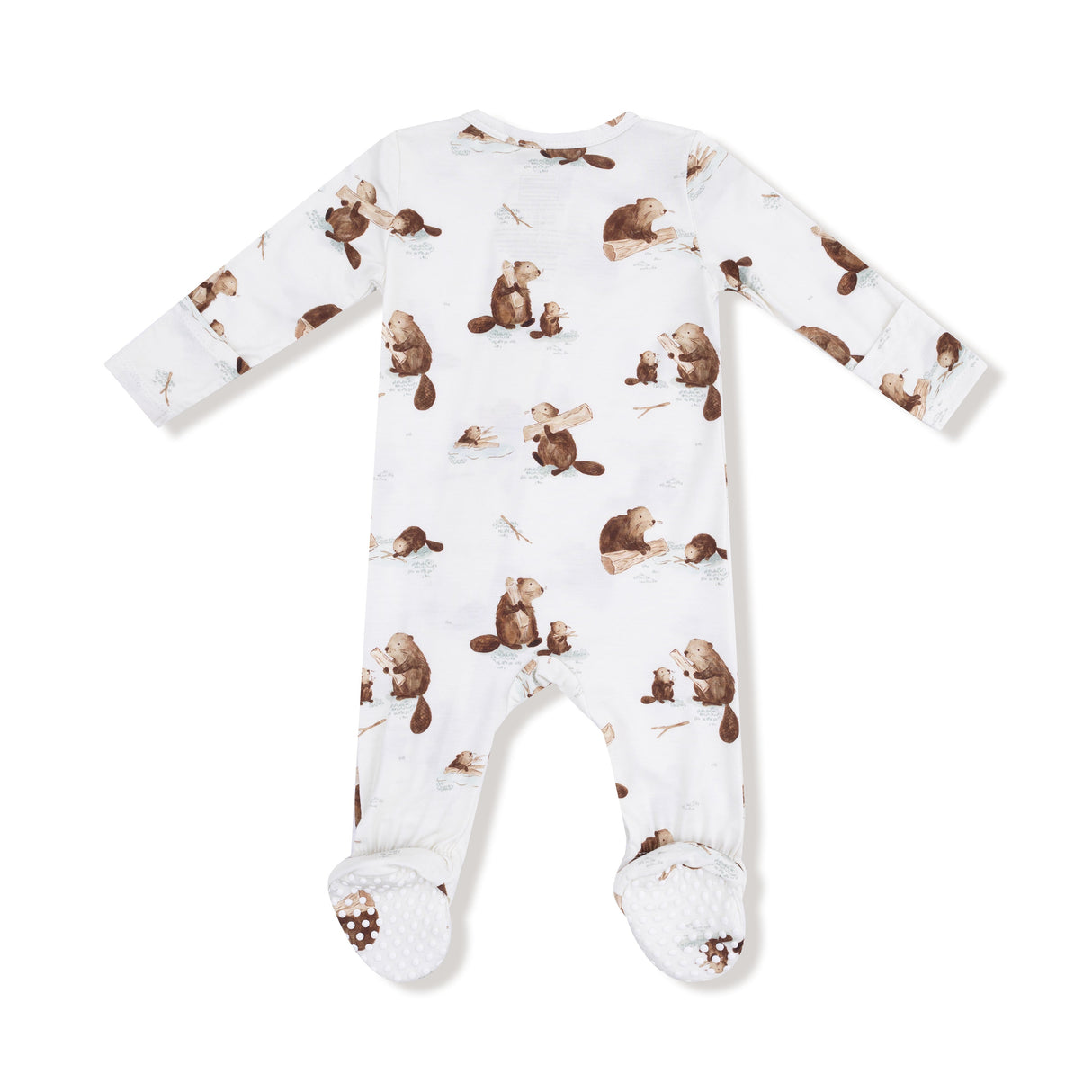 2 Way Zipper Footie - Baby Beavers - HoneyBug